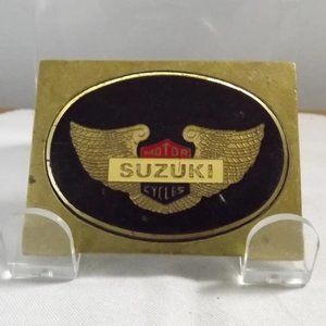 Vintage Distressed Suzuki Motorcycles Automotive Belt Buckle